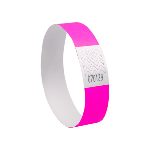 Braccialetti identificativi in Tyvek® Avery resistenti all'acqua - conf. 500 pz - rosa fluo - TYVPK-50
